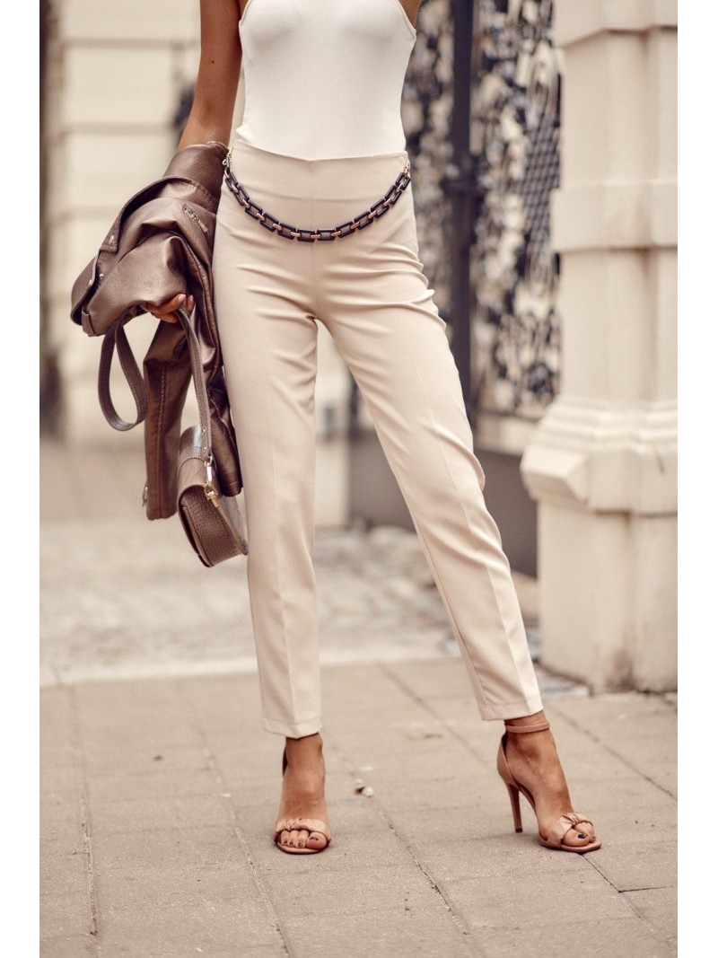 Elegant light beige crease trousers 5015 - Online store - Boutique